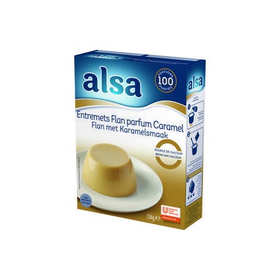 ENTREMETS FLAN CARAMEL ALSA 1.05KG / 100 PORTIONS
