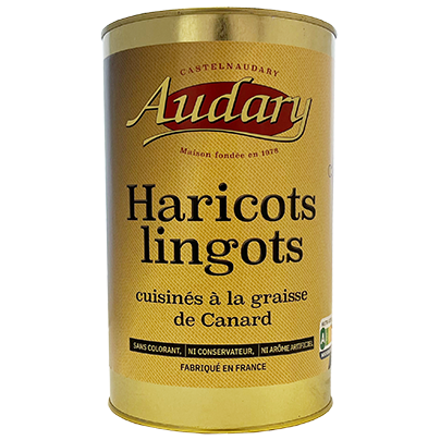 HARICOTS LINGOTS CUISINES A LA GRAISSE DE CANARD 4KG