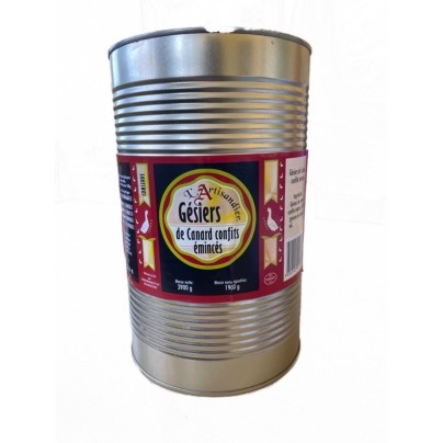 GESIERS DE CANARD CONFITS EMINCES 5/1 3.9 KG