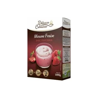 MOUSSE FRAISE AVEC MORCEAUX 1KG DÉDICACES CULINAIRES