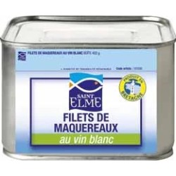 FILETS DE MAQUEREAUX MARINÉS AU VIN BLANC CONSERVE 4/4 705G