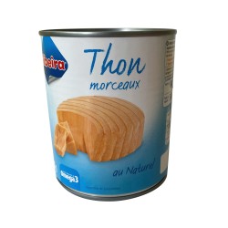 THON MORCEAUX AU NATUREL CONSERVE  4/4 800G