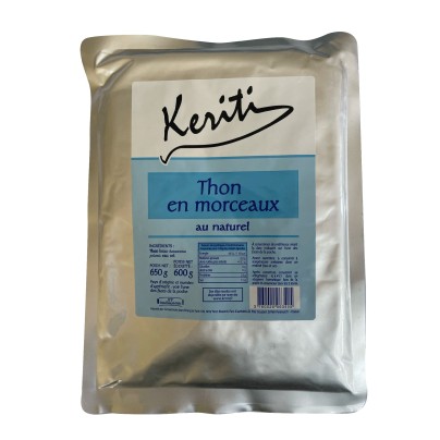 THON EN MORCEAUX AU NATUREL POCHE 600G