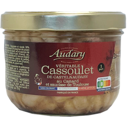 CASSOULET DE CASTELNAUDARY AU CONFIT DE CANARD ET SAUCISSE DE TOULOUSE BOCAL 380G / 1 PART