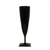 FLUTES A CHAMPAGNE ÉLÉGANCE EN PLASTIQUE RIGIDE NOIR LOT DE 10