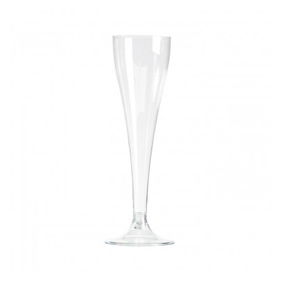 FLUTES A CHAMPAGNE ÉLÉGANCE EN PLASTIQUE RIGIDE TRANSPARENT LOT DE 10