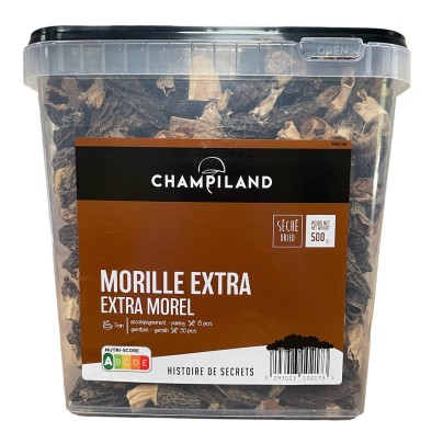 MORILLES SÉCHÉES DÉSHYDRATÉES EXTRA 500G CHAMPILAND