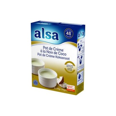 POT DE CRÈME À LA NOIX DE COCO ALSA 740G / 48 PORTIONS