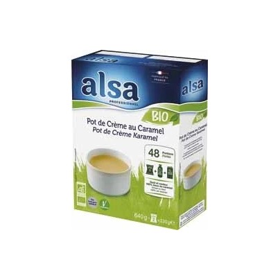 POT DE CREME AU CARAMEL BIO ALSA 640G 48 RATIONS