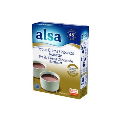 POT DE CRÈME CHOCOLAT NOISETTE ALSA 800G / 48 PORTIONS