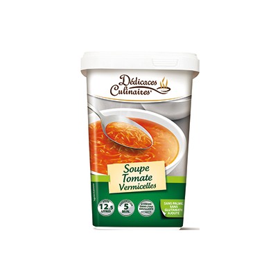 SOUPE TOMATE AUX VERMICELLES DÉDICACES CULINAIRES 875G / 50 PORTIONS