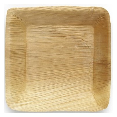 ASSIETTES CARRÉES ÉCOLOGIQUES EN PALMIER LOT DE 25