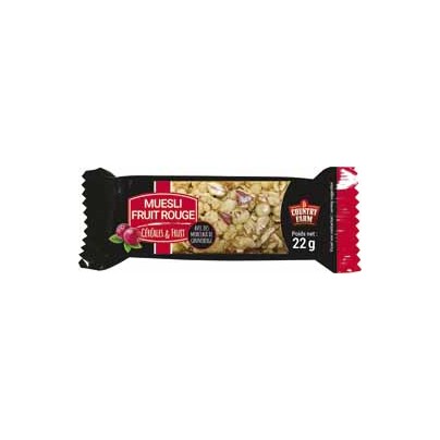 BARRES CÉRÉALIÈRES MUESLI AUX FRUITS ROUGES 22G X 200